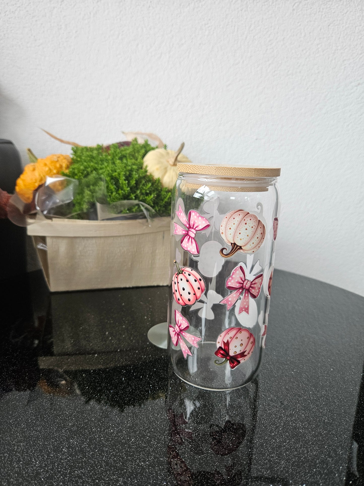 Trinkglas im Autumn mit kleine Kürbis - 470ml